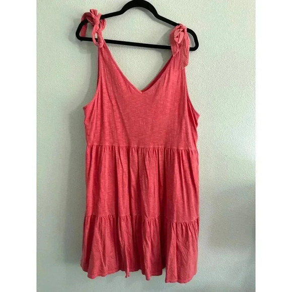 Nicole Sun Farer Tiered Tank Dress Southern Tide Coral - Picture 2 of 7